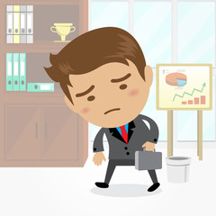 Businessman cartoon character , vector