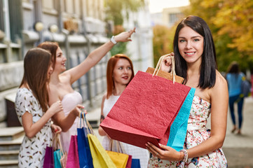 Shopping beauty smiling woman