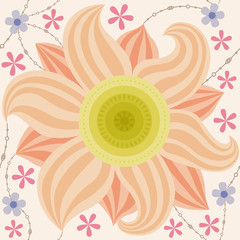 Big flower pattern vintage