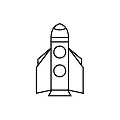 Rocket icon, outline style