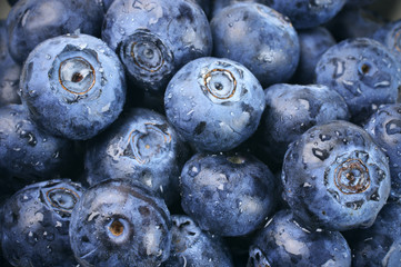 Blueberries close-up background