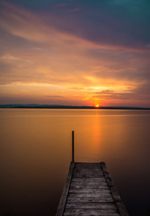 Fototapeta na wymiar Sunrise and lake