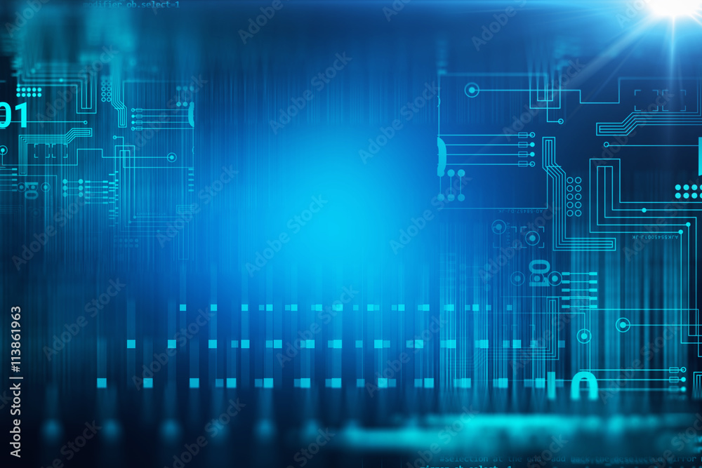 Poster digital code number abstract technology background