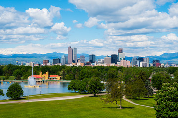 Denver Colorado centrum met stadspark