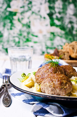 Grilled meat cutlets