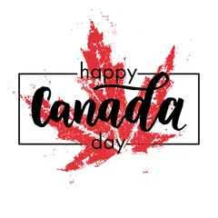 Fotobehang happy canada day greeting card poster © Ron Dale
