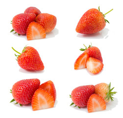 fresh strawberry isolated on white background
