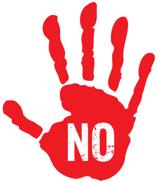 No means no Hand symbol Stock Vector | Adobe Stock