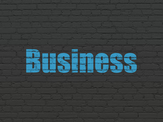 Business concept: Business on wall background