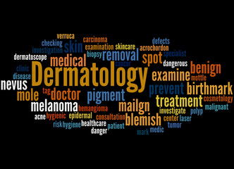Dermatology, word cloud concept 6