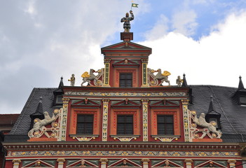 Das Gildehaus - prächtiges Bürgerhaus am Fischmarkt zu Erfurt