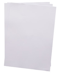 white paper sheet on isolaied with clipping path.