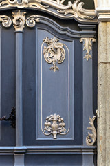 fragment of wooden door