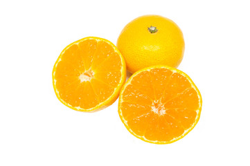 Orange fruit isolated on white background
