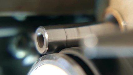 tape recorder the tape drive mechanism, close-up