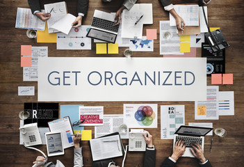 Get Organized Management Planning Concept - obrazy, fototapety, plakaty
