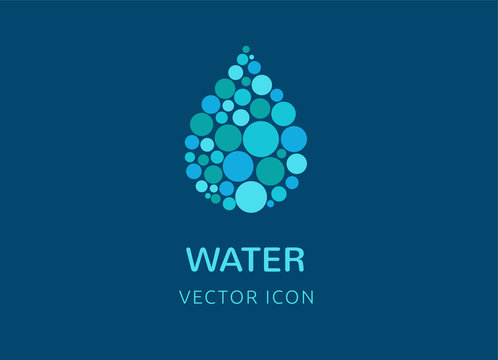 water, wave and drop icon, symbols