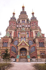 Fototapeta na wymiar beautiful of architecture christ church cathedral in russia