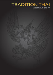 king eagle thai tradition layout vector