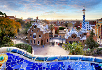 Fototapeta premium Park Guell in Barcelona, Spain.