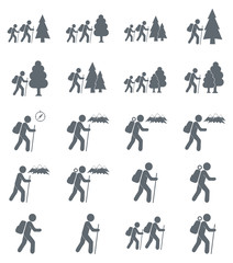 Hiking icon illustration isolated vector