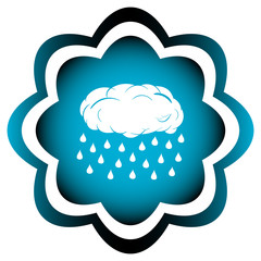 Flower blue icon storm cloud