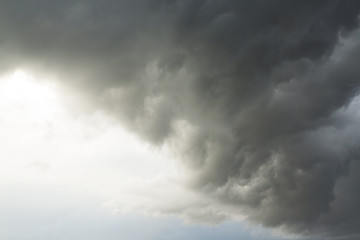 Fototapeta na wymiar Background of storm clouds before a thunder storm.