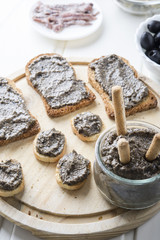 toasted bread with olive pate
