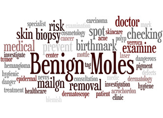 Benign Moles, word cloud concept 3