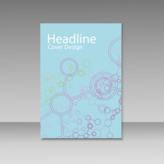 Brochure cover with abstract connect patterns