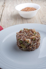 Sald of wild red rice