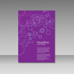 Brochure cover with abstract connect patterns