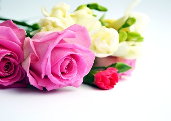 Obraz na płótnie Canvas bouquet of colour roses for mum or wife