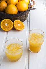Orange juice ice