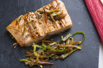 Salmon teriyaki