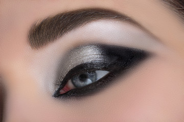 Woman eye with beautiful makeup