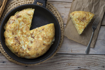 Omelette of potatoes (typical spanish)