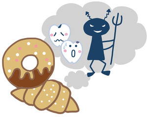 むし歯のイメージ / 歯科医療のイラスト素材