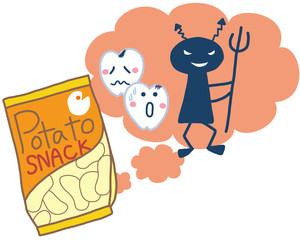 むし歯のイメージ / 歯科医療のイラスト素材