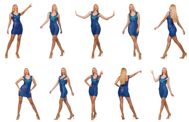 Obraz premium Composite photo of woman in various poses