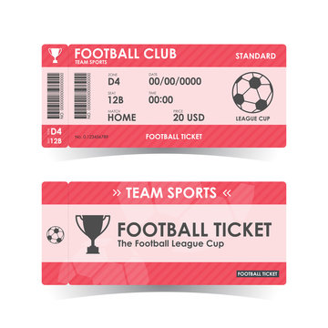 Football, Soccer Ticket, guidelines for element design, Vector i