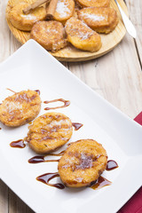 plate with torrijas, typical spanish