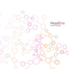 Vector abstract background with molecule structure. Science connection concept design