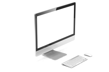 Fototapeta premium Modern Screen Monitor. 3d rendering.