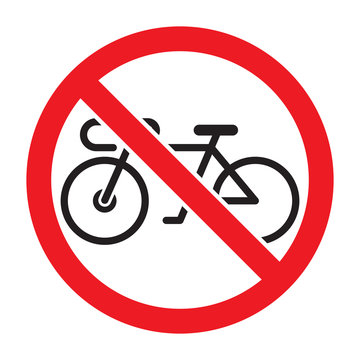 recommend clip art: No Bicycles Prohibition Symbol