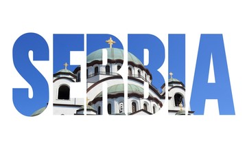 Obraz na płótnie Canvas Serbia sign