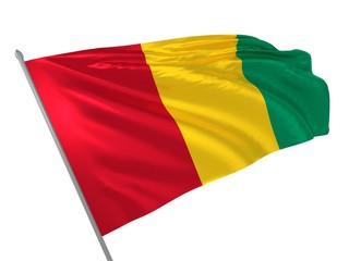 Flag of Guinea Republic waving in the wind