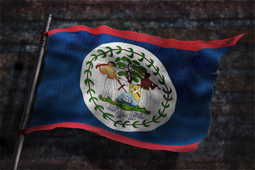 Drapeau du Belize usé