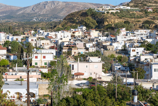 Pitsidia in the south of Crete. Pitsidia is located between the Ida mountains and the Asterousia mountains close to Matala and the Messara plain. A nice village who has kept his original character
