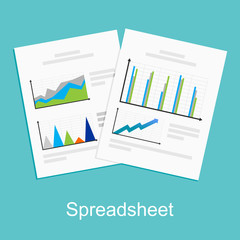 Spreadsheet concept illustration.
